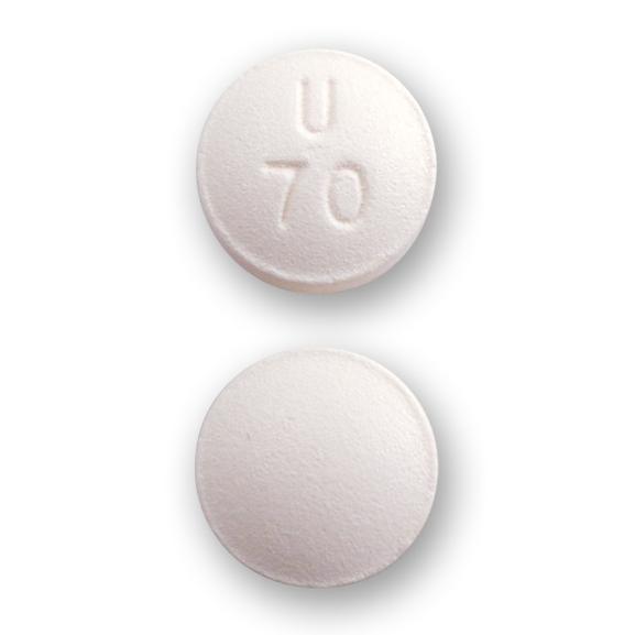 U 70 Pill White Round 6mm Pill Identifier